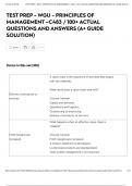 TEST PREP - WGU - PRINCIPLES OF MANAGEMENT &ndash;C483 &sol; 100&plus; ACTUAL QUESTIONS AND ANSWERS &lpar;A&plus; GUIDE SOLUTION&rpar;