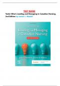                                    TEST BANK Yoder-Wise's Leading and Managing in Canadian Nursing&comma; 2nd Edition by Janice L&period; Wadell&period;