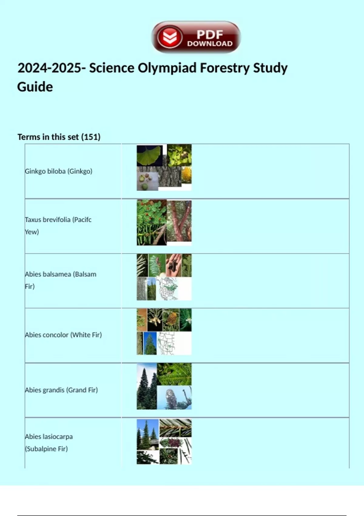 - Science Olympiad Forestry Study Guide - 2024-2025- Science Olympiad Forestry - Stuvia US