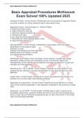 Basic Appraisal Procedures McKissock Exam Solved 100&percnt; Updated 2025