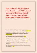  BICSI Technician HW &num;2&vert;Verified Exam Questions with 100&percnt; Correct Answers&comma; All Graded A&plus;&vert;Latest Expert Premium Update&lpar;2025-2026&rpar;&vert;100&percnt; Guaranteed Success&period;