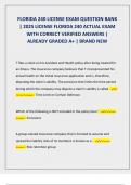 FLORIDA 240 LICENSE EXAM QUESTION BANK  &vert; 2025 LICENSE FLORIDA 240 ACTUAL EXAM  WITH CORRECT VERIFIED ANSWERS &vert;  ALREADY GRADED A&plus; &vert; BRAND NEW
