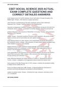 CSET SOCIAL SCIENCE 2025 ACTUAL EXAM COMPLETE QUESTIONS AND CORRECT DETAILED ANSWERS
