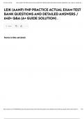 LEIK &lpar;AANP&rpar; FNP PRACTICE ACTUAL EXAM TEST BANK QUESTIONS AND DETAILED ANSWERS &sol; 640&plus; Q&A &lpar;A&plus; GUIDE SOLUTION&rpar; &period;