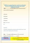 aPHRi test sample Questions and Correct Detailed  Answers &lpar;Verified Answers&rpar; &vert;&vert;Already Graded  A&plus;&vert;&vert;Newest Version