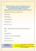 aPHR certification&colon; practice test Questions and  Correct Detailed Answers &lpar;Verified Answers&rpar;  &vert;&vert;Already Graded A&plus;&vert;&vert;Newest Version