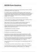SOCRA Exam  QUESTIONS WITH DETAILED VERIFIED ANSWERS &lpar;100&percnt; CORRECT ANSWERS&rpar; &sol;ALREADY GRADED A&plus;
