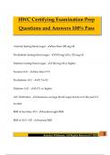 HWC Certifying Examination Prep Questions and Answers 100&percnt; Pass