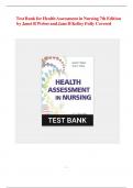 TEST BANK For Health Assessment in Nursing&comma; 7th Edition by Weber&comma; Verified Chapters 1 - 34&comma; Complete Newest Version