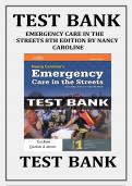 Test Banks for Nancy Caroline&rsquo;s Emergency Care in the Streets 8th and 9th Editions &vert; All ChaptersExam Bundle&excl;&excl;&excl;