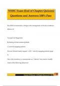 NSHC Exam &lpar;End of Chapter Quizzes&rpar; Questions and Answers 100&percnt; Pass
