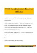 NSHC Exam Questions and Answers 100&percnt; Pass