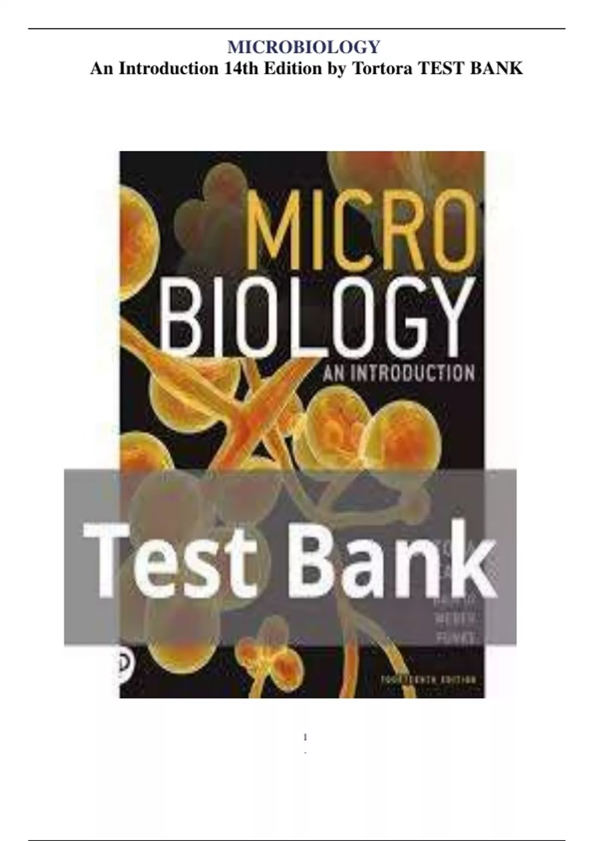 TEST BANK Microbiology An Introduction 14th Edition by Gerard J
