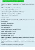 NHA CMAA EXAM PREP Q&A 2023