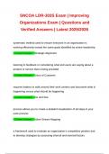SNCOA LDR-303S Exam &vert; Improving Organizations Exam &vert; Questions and Verified Answers &vert; Latest 2025&sol;2026