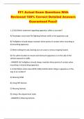 FF1 All Chapters Actual Exam Questions With  Reviewed 100&percnt; Correct Detailed Answers  Guaranteed Pass&excl;&excl; 