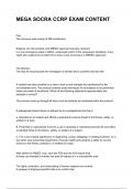 MEGA SOCRA CCRP EXAM CONTENT QUESTIONS WITH DETAILED VERIFIED ANSWERS &lpar;100&percnt; CORRECT ANSWERS&rpar; &sol;ALREADY GRADED A&plus;