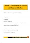 Certified AI Associate Exam Questions and Answers 100&percnt; Pass