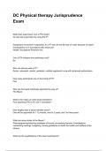 DC Physical therapy Jurisprudence Exam QUESTIONS WITH DETAILED VERIFIED ANSWERS &lpar;100&percnt; CORRECT ANSWERS&rpar; &sol;ALREADY GRADED A&plus;