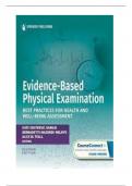 TEST BANK FOR Evidence-Based Physical Examination Best Practices for Health & Well-Being Assessment 2nd Edition &semi;All Chapters &sol; Full Complete
