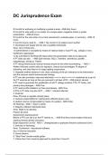 DC Jurisprudence Exam QUESTIONS WITH DETAILED VERIFIED ANSWERS &lpar;100&percnt; CORRECT ANSWERS&rpar; &sol;ALREADY GRADED A&plus;