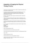 Integration of Imaging Into Physical Therapy Practice QUESTIONS WITH DETAILED VERIFIED ANSWERS &lpar;100&percnt; CORRECT ANSWERS&rpar; &sol;ALREADY GRADED A&plus;