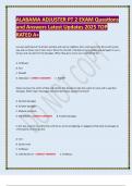 ALABAMA ADJUSTER PT 2 EXAM Questions and Answers Latest Updates 2025 TOP RATED A&plus;