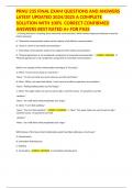 PRNU 235 FINAL EXAM QUESTIONS AND ANSWERS LATEST UPDATED 2024&sol;2025 A COMPLETE SOLUTION WITH 100&percnt;  CORRECT CONFIRMED ANSWERS BEST RATED A&plus; FOR PASS