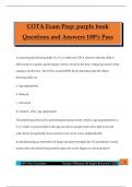 COTA Exam Prep&colon; purple book Questions and Answers 100&percnt; Pass