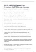 PSYC 1000 Final Review Exam Questions And All Correct Answers&period;