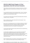 PSYCH 1000 Final Chapter 13 Test Questions And All Corrrect Answers&period;