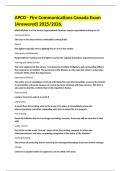 APCO - Fire Communications Canada Exam &lpar;Answered&rpar; 2025&sol;2026&period; 