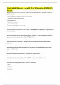 Perinatal Mental Health Certification &lpar;PMH-C&rpar; Exam