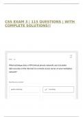 CSS EXAM 3 &vert; 115 QUESTIONS &vert; WITH COMPLETE SOLUTIONS&excl;&excl;