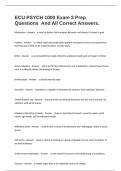 ECU PSYCH 1000 Exam 3 Prep Questions  And All Correct Answers&period;