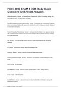 PSYC 1000 EXAM 4 ECU Study Guide Questions And Actual Answers&period;