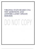 Exam &lpar;elaborations&rpar; Virginia State Board CNA