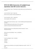 PSYCH 1000 &lpar;University of Guelph&rpar; Exam Questions And All Correct Answers&period;