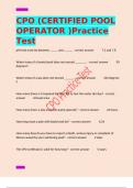 CPO &lpar;CERTIFIED POOL OPERATOR &rpar;Practice Test