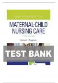 Complete test bank for davis advantage for maternal child nursing care&comma; 3rd edition by scannell &lpar;f9781719640985-isbn&rpar; All chapters are included&period;