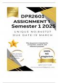 DPR2601 Assignment 1 &lpar;COMPLETE ANSWERS&rpar; Semester 1 2025 &lpar;845727&rpar;- DUE 19 March 2025