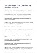 SOC 1500 FINAL Exam Questions And Complete Answers&period;