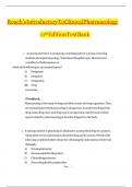 Test Bank - Roach&rsquo;s Introductory Clinical Pharmacology 11th Edition by Susan M&period; Ford&comma; &lpar;All Chapters Included 1-54&rpar;&period;