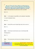 Branch 3 Practice Exam Rules and Regulations Questions and Correct Detailed Answers &lpar;Verified  Answers&rpar; &vert;&vert;Already Graded A&plus;&vert;&vert;Newest Version