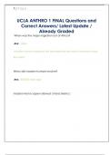 UCLA ANTHRO 1 FINAL Questions and  Correct Answers&sol; Latest Update &sol;  Already Graded
