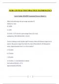 ATI TEAS TEST PRACTICE MATHEMATICS Latest Update 2024&sol;205 Guaranteed Success Rated A&plus;