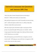 Farewell to manzanar test Questions and Answers 100&percnt; Pass