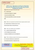 CFA Assessment Questions CF Questions and Correct Detailed Answers &lpar;Verified Answers&rpar; &vert;&vert;Already Graded A&plus;&vert;&vert;Newest Version