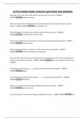 LATTICE BOOM  BUNDLED EXAM QUESTIONS AND CORRECT ANSWERS
