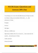 WX 301 Exam 1 Questions and Answers 100&percnt; Pass